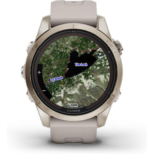 Garmin fenix 7S Pro Solar, Sapphire, Soft Gold Steel Light Sand with Accessories