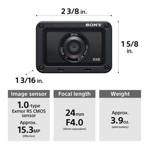 Sony 1.0-type Sensor Ultra-Compact Camera with Waterproof and Shockproof Design DSCRX0 - Used
