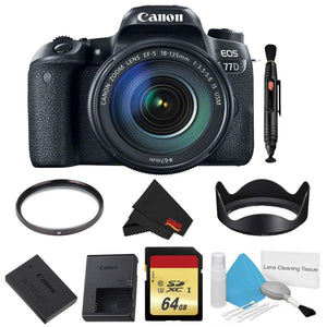 Canon EOS 77D DSLR Camera with 18-135mm Lens Bundle w/Memory Kit International Model Canon