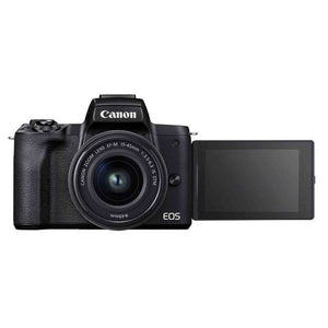Canon EOS M50 Mark II Black + EF-M 15-45mm & EF-M 55-200mm is STM Bundle - Reconditioned