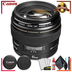 Canon 85MM F1.8 USM 58MM Camera Lens + Cleaning Kit Canon