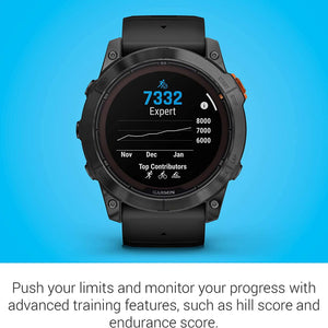 Garmin fenix 7X Pro Solar, Glass, Slate Gray Steel, Black with Accessories Garmin