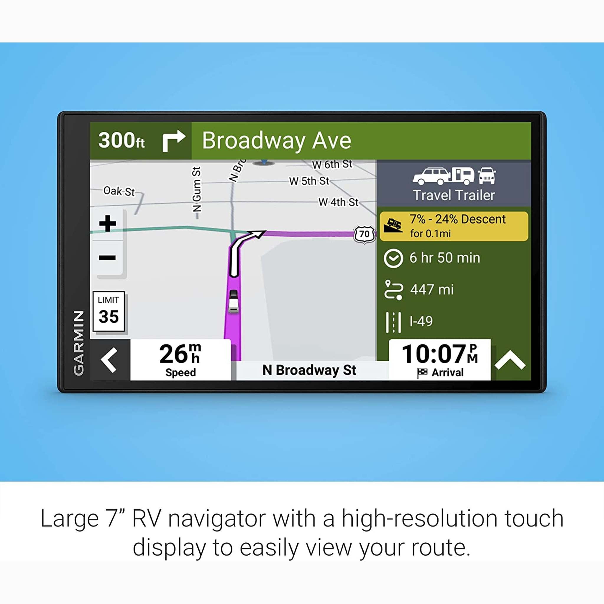 Garmin RV 795 GPS Navigation for RV's with 6Ave Travel Pack Bundle Garmin