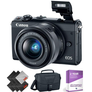 Canon EOS M100 Mirrorless Digital Camera with 15-45mm Lens Black + 1 Year Warranty