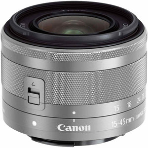 Canon EOS M100 Mirrorless Digital Camera White with 15-45mm Lens All You Need Bundle