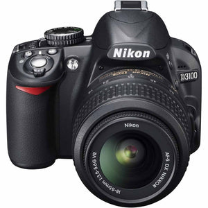 Nikon D3100 14.2MP Digital Camera with 18-55mm f/3.5-5.6 VR Lens - Black Int - Like New Nikon
