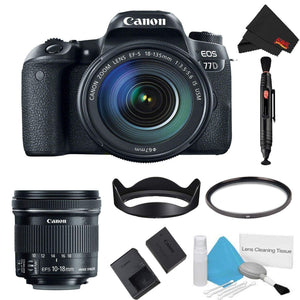 Canon EOS 77D DSLR Camera with 18-135mm Lens Bundle + Bonus 10-18mm Lens International Model Canon