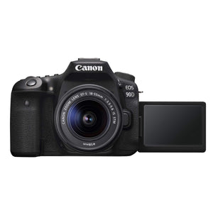 Canon EOS 90D 32.5MP Digital SLR Camera - Black Kit with 18-55mm f/3.5-5.6 IS - Refurbished - Like New Canon