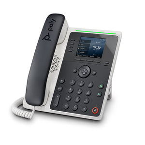 Plantronics Poly Edge E220 IP Desk Phone Plantronics + Polycom - Designed for use in Common Areas - 4-line Keys Supporting up to 16 Lines - Integrated Bluetooth for Mobile Phone and Headset Pairing Plantronics