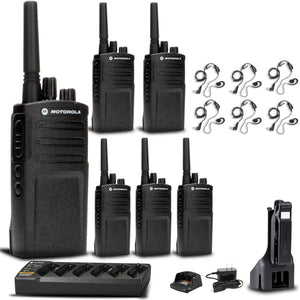 Motorola Charger + 6 x Motorola RMV2080 2-Way Radio + Motorola Earpiece + More Motorola Solutions
