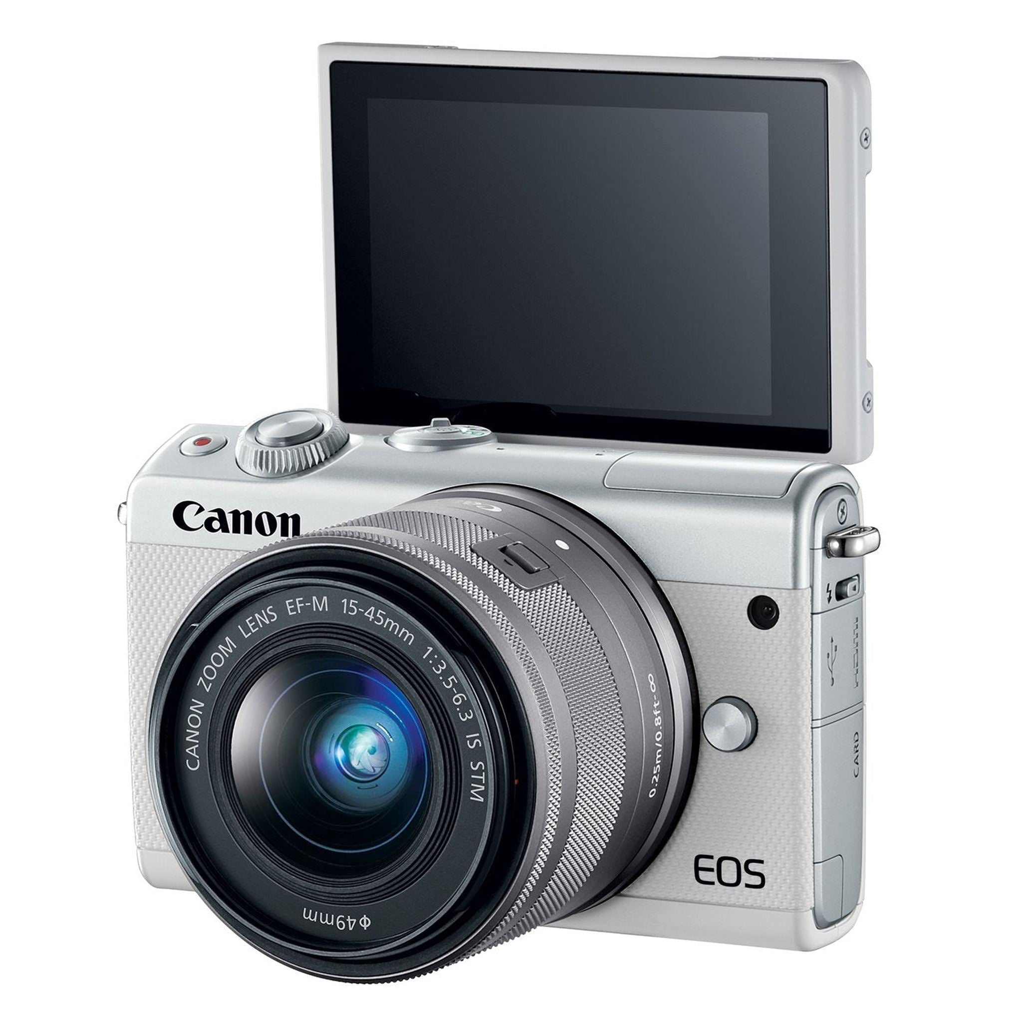 Canon EOS M100 Mirrorless Digital Camera with 15-45mm Lens White