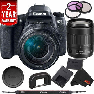 Canon EOS 77D DSLR Digital Camera 18-135mm Lens International Model Bundle Canon