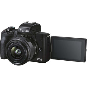 Canon EOS M50 Mark II + EF-M 15-45mm is STM Kit Black - Reconditioned Canon