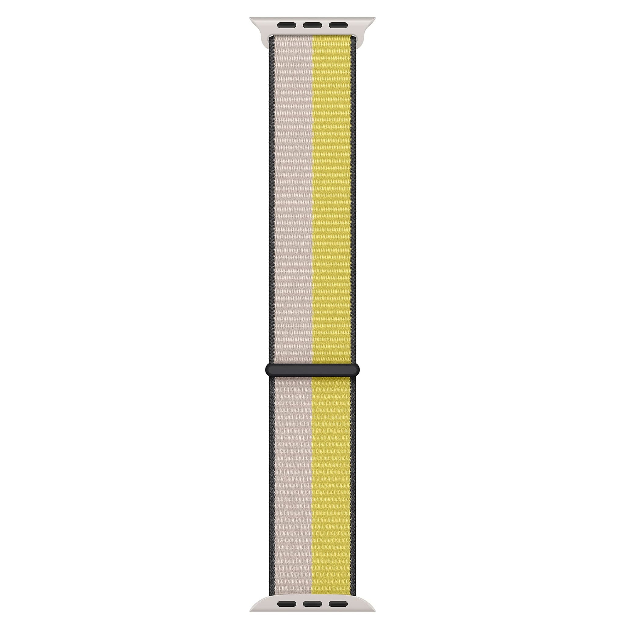 Apple Watch Band - Sport Loop 45mm - Oat Milk/Lemon Zest - Regular Apple