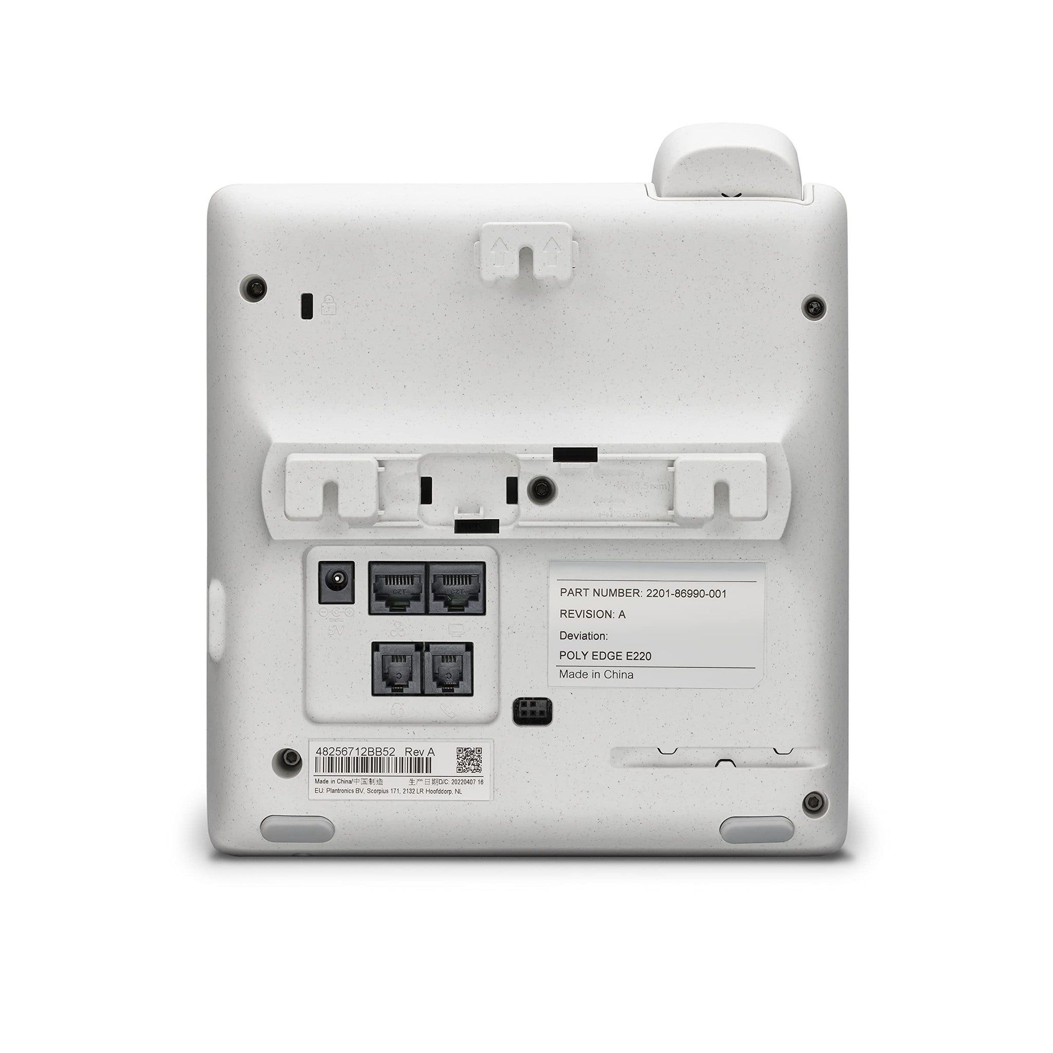 Plantronics Poly Edge E220 IP Desk Phone Plantronics + Polycom - Designed for use in Common Areas - 4-line Keys Supporting up to 16 Lines - Integrated Bluetooth for Mobile Phone and Headset Pairing Plantronics