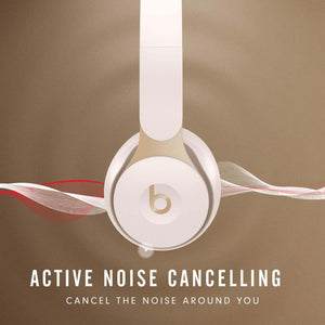 Beats Solo Pro Wireless Noise Cancelling On-Ear Headphones - Ivory Renewed - Reconditioned Beats