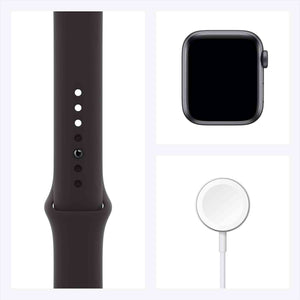Apple Watch SE GPS, 40mm Space Gray Case + Black Sport Band - Renewed - Reconditioned Apple