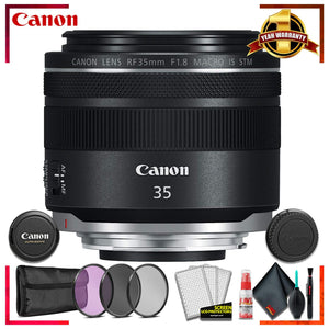 Canon RF 35mm f/1.8 IS Macro STM Lens + 3 Pcs Filter Kit + Cleaning Kit Canon