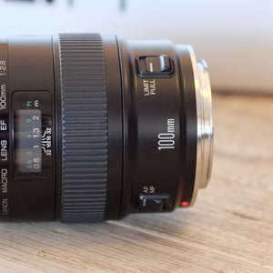 Canon EF 100mm f/2.8 Macro USM Fixed Lens for Canon SLR Cameras - International Version - Used Canon
