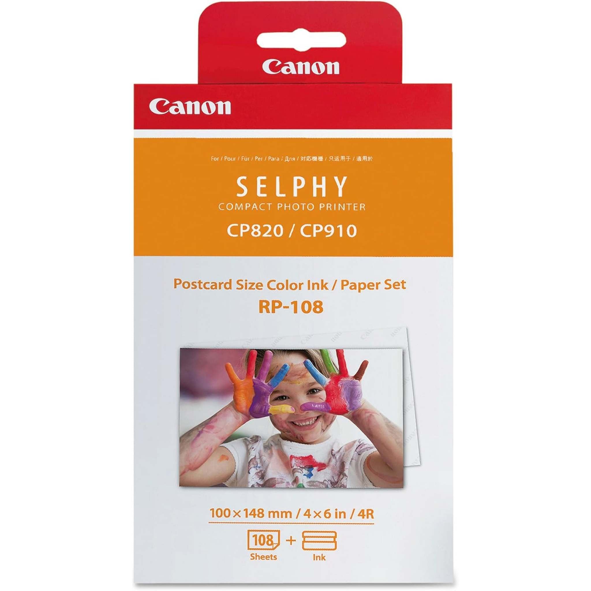 Canon 8568B001 Ink/Paper Pack, RP108, 50 Sheets, Compatible with SELPHY Printer Canon