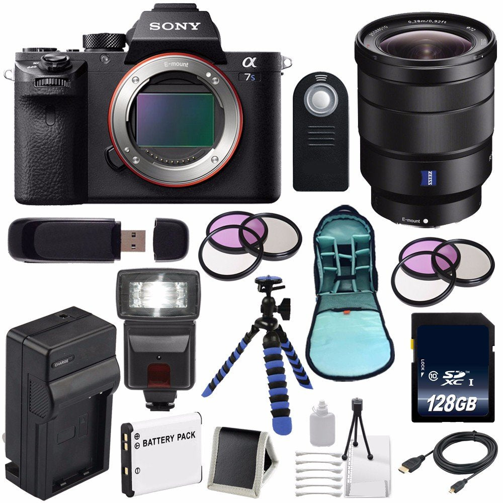 Sony Alpha a7S II a7S Mark II a7SII ILCE7SM2/B Mirrorless Digital Camera (International Model) + Vario-Tessar T FE 16-35 Lens Supreme Bundle