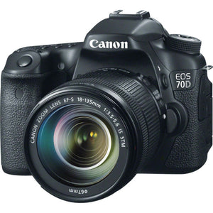 Canon EOS 70D DSLR Camera with 18-135mm f/3.5-5.6 STM Lens and Built-in Wi-Fi Renewed - Reconditioned Canon