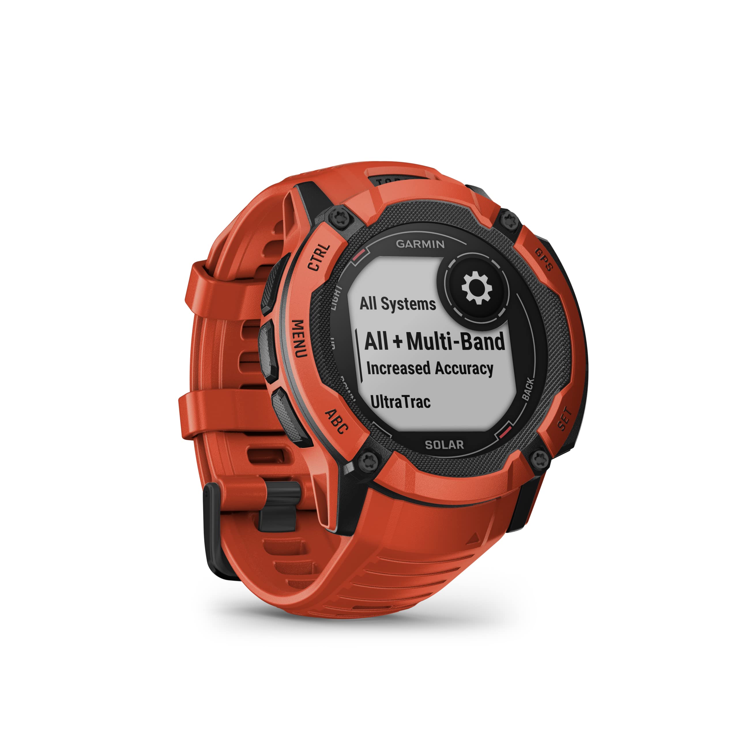 Garmin Instinct 2X Solar, Rugged GPS Smartwatch, (Flame Red)