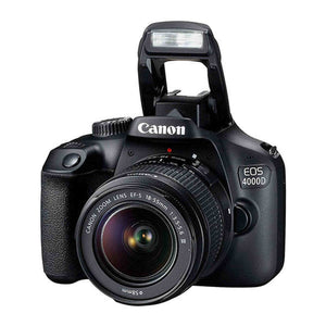 Canon EOS 4000D / Rebel T100 DSLR Camera with 18-55mm Lens Extra Battery Mountain Bundle Canon
