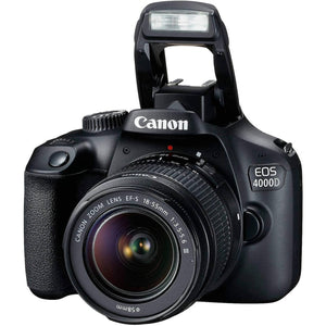 Canon EOS 4000D / Rebel T100 DSLR Camera with 18-55mm Lens + 4K Monitor + More - Reconditioned Canon