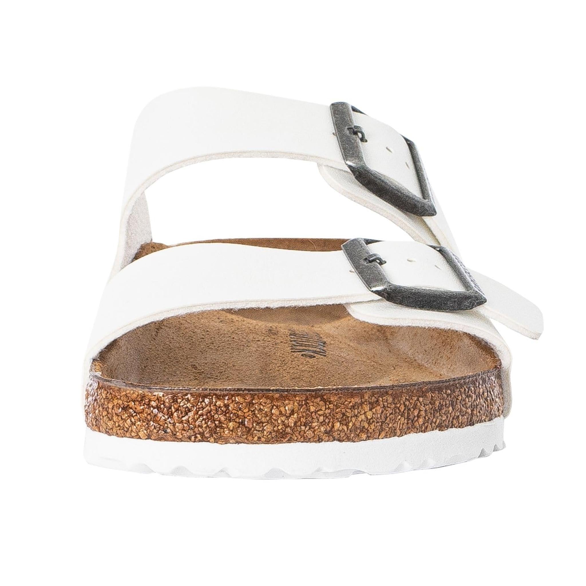 Birkenstock Women's Arizona Birko-Flo White Birko-Flor Sandals - 41 R EU US Men EU's 8-8.5, US Women EU's 10-10.5