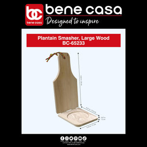 Bene Casa Wood Tostonera for Plantains, Large Bene Casa