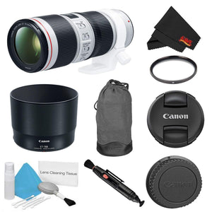 Canon EF 70-200mm f/4L is II USM Lens Bundle w/UV Filter International Model Canon