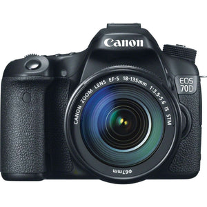 Canon EOS 70D 20.2 MP Digital SLR Camera with Dual Pixel CMOS AF and EF-S 18-135mm F3.5-5.6 IS STM Kit - International V - Used Canon