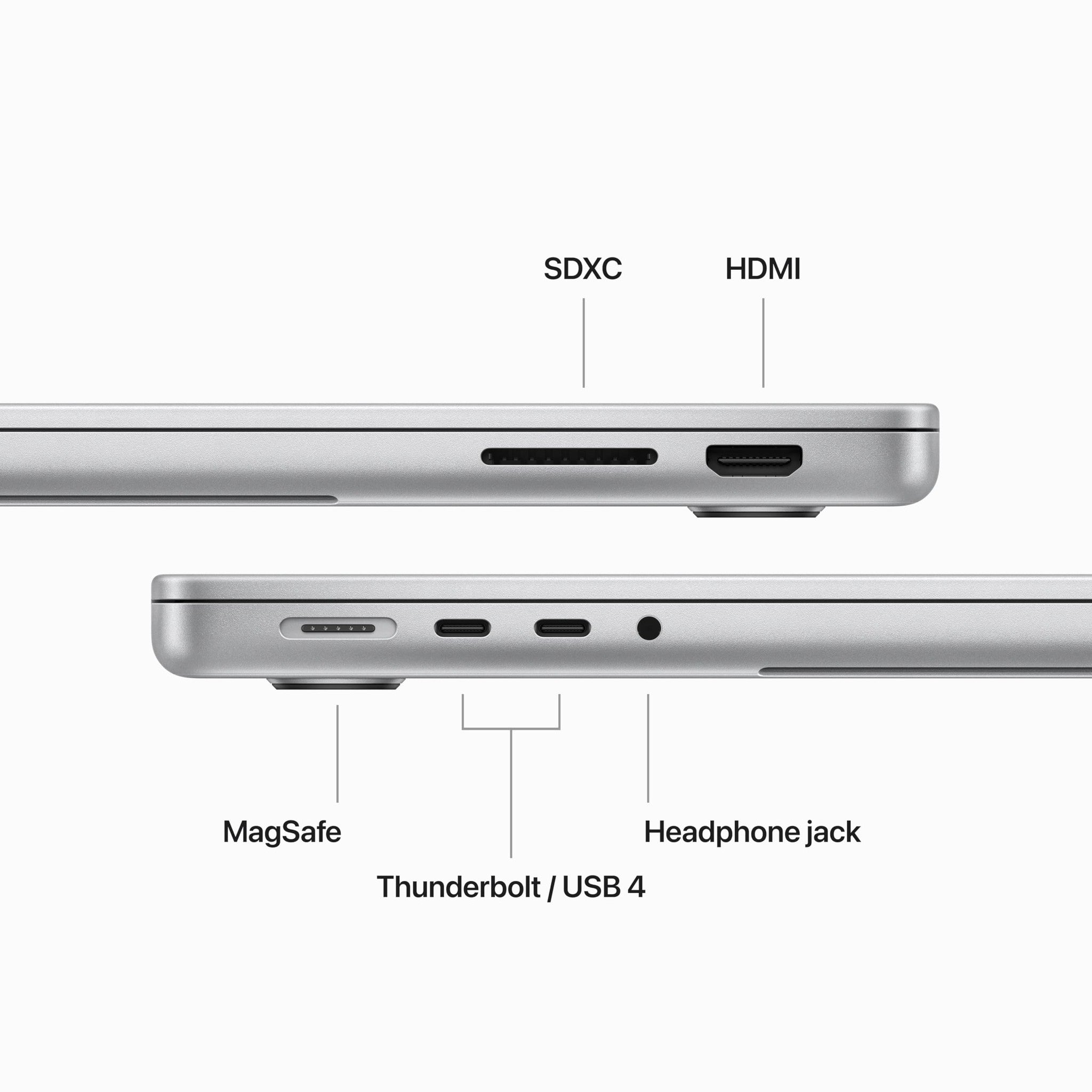 Apple 2023 MacBook Pro Laptop M3 chip with 8‑core CPU, 10‑core GPU: 14.2-inch Liquid Retina XDR Display, 8GB Unified Memory, 1TB SSD Storage. Works with iPhone/iPad; Silver Apple