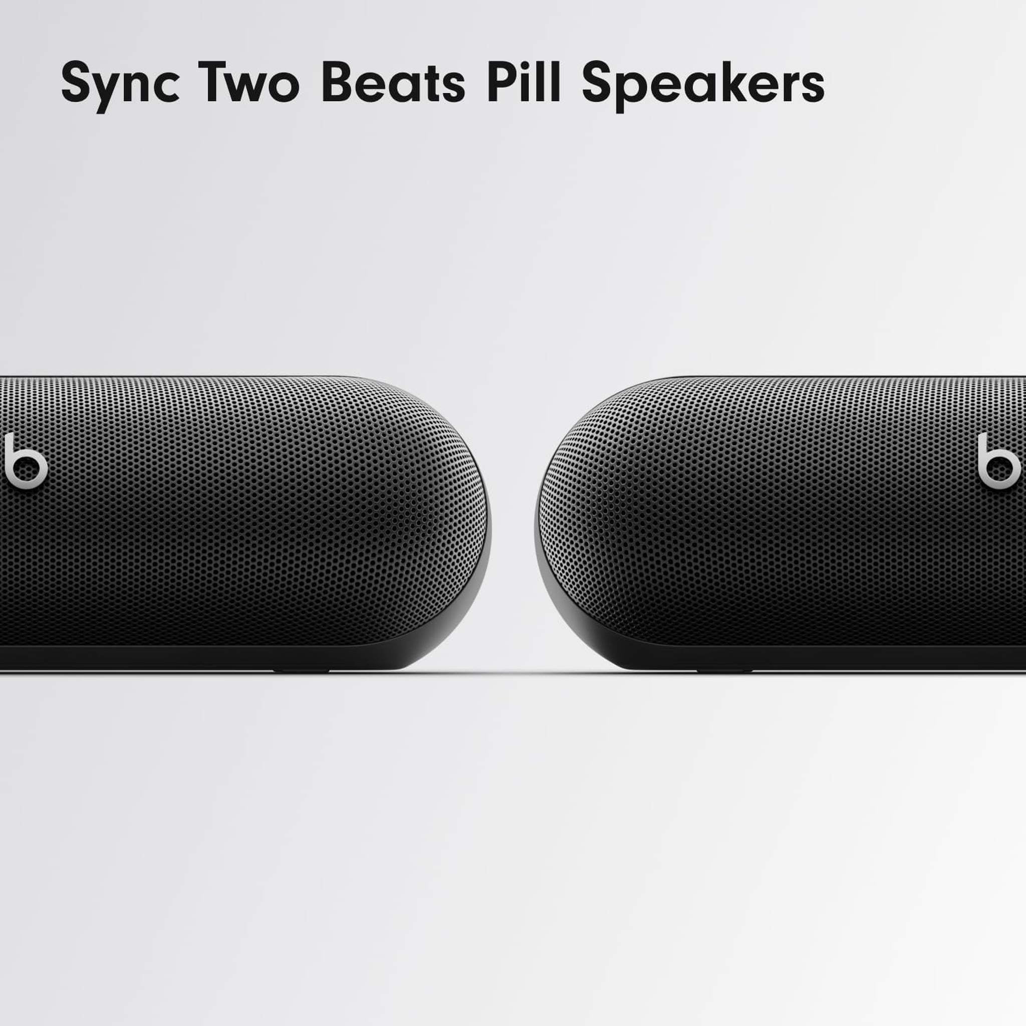 Beats Pill - Wireless Bluetooth Speaker and Portable Charger via USB-C - Up to 24 Hours Battery Life, IP67 Water Resistant, Apple & Android Compatible, Built-in Microphone - Matte Black