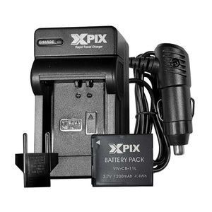 XPIX NB-11L Battery and Charger Set, with Replacement Battery and Charger Compatible with DSLR Cameras Perfect for Photographers on the Go XPIX