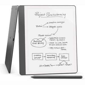New Amazon Kindle Scribe 16GB - Redesigned display with uniform borders. Now write directly on books and documents. With built-in notebook summarization. Includes Premium Pen - Tungsten Amazon