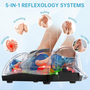 TISSCARE Foot Massager - Shiatsu Foot Massager with Heat for Neuropathy and Plantar Fasciitis - Feet Massager for Circulation and Pain Relief TISSCARE