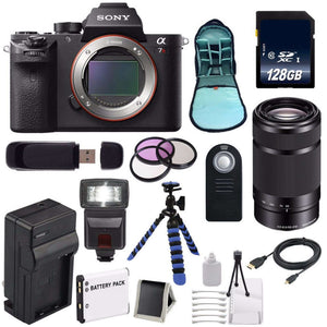 Sony Alpha a7R II Mirrorless Digital Camera International Model + Sony E 55-210mm f/4.5-6.3 OSS E-Mount Lens Black Outdoor Bundle