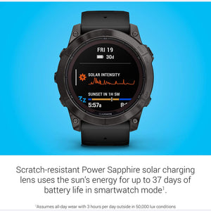 Garmin fenix 7 Pro Solar Sapphire Carbon Gray Titanium Black with Accessories Garmin