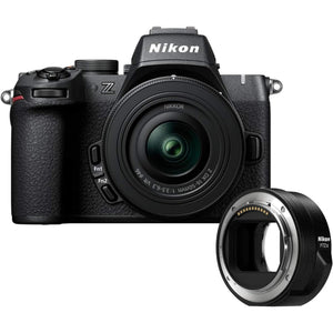 Nikon Z50 II 20.9 MP DX-Format Lightweight and Compact Mirrorless Camera with 16-50mm Lens Bundle with Nikon FTZ II Mount Adapter 2 Items