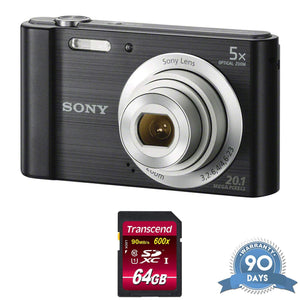 Sony Cyber-Shot DSC-W800 Digital Camera Black with Memory Card - Renewed - Reconditioned Sony
