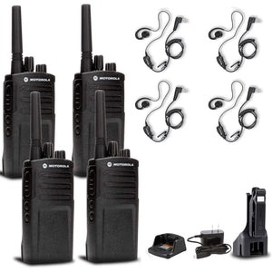 4 x Motorola RMV2080 On-Site 2-Way Radio + 4 x Motorola HKLN4604 Earpiece + More Motorola Solutions