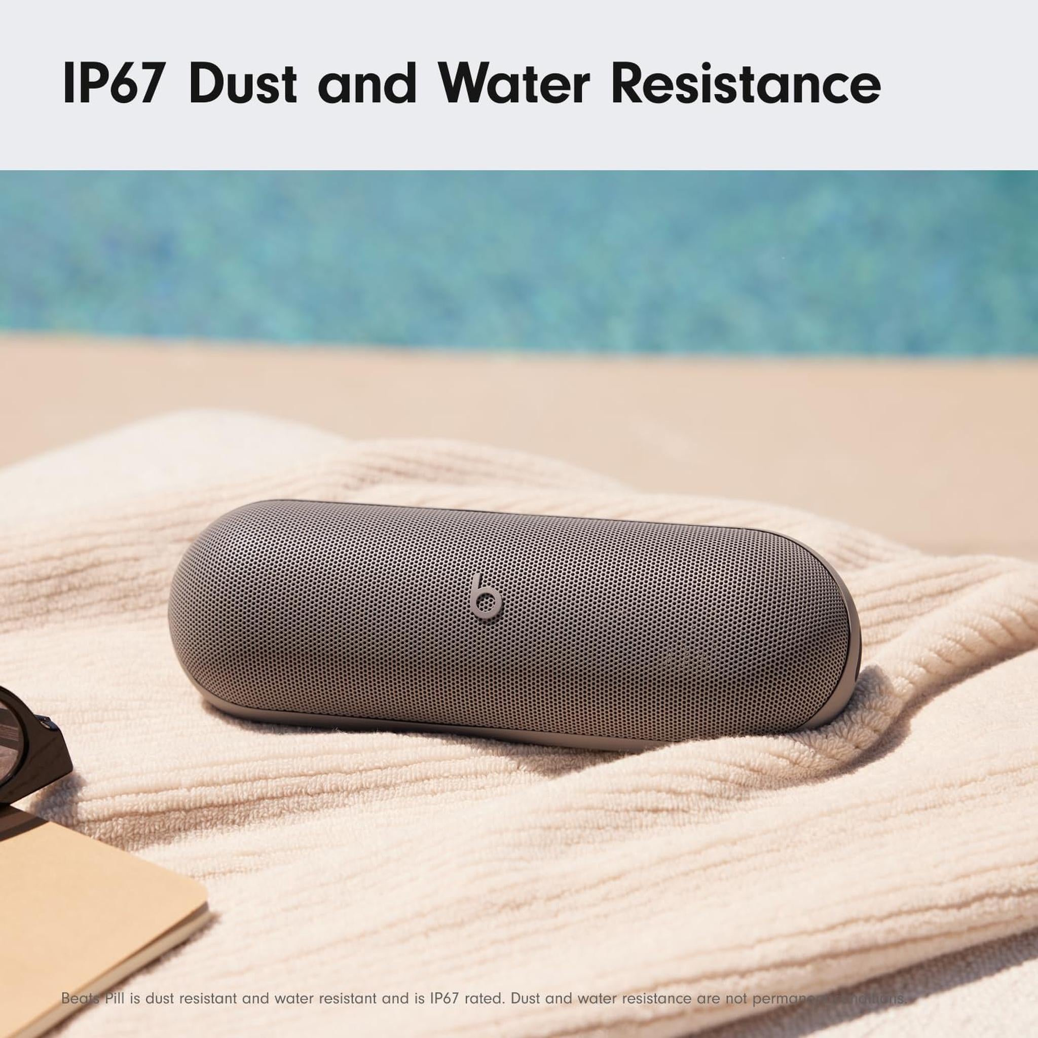 Beats Pill x Kim Kardashian - Wireless Bluetooth Speaker and Portable Charger via USB-C - Up to 24 Hours Battery Life, IP67 Water Resistant, Apple & Android Compatible, Built-in Mic - Dark Gray