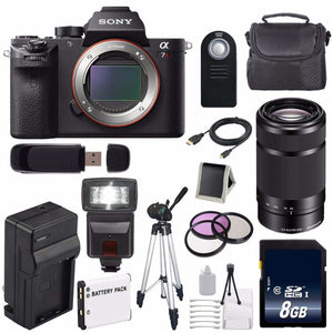 Sony Alpha a7R II Mirrorless Digital Camera International Model + Sony E 55-210mm f/4.5-6.3 OSS E-Mount Lens Black + Sony