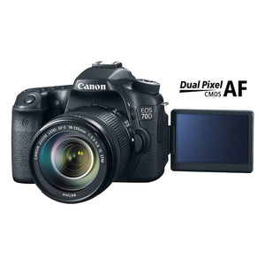 Canon EOS 70D DSLR Camera with 18-135mm f/3.5-5.6 STM Lens and Built-in Wi-Fi Renewed - Reconditioned Canon