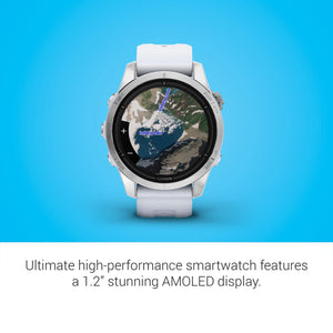 Garmin epix Pro Gen 2 , 42mm, High Performance Smartwatch, Advanced Training Technology, Built-in Flashlight, Whitestone Garmin