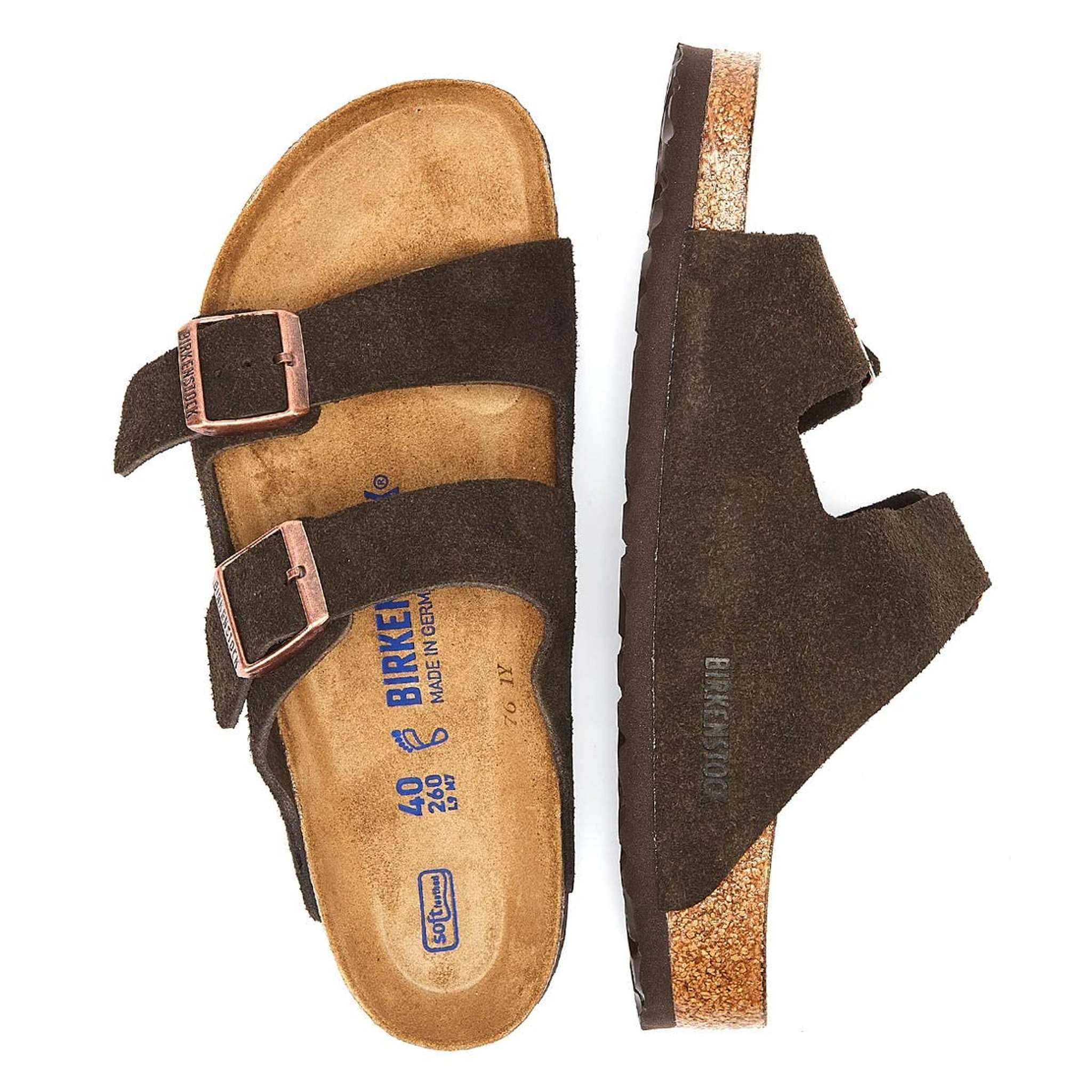 Birkenstock Men's Arizona Soft Footbed SFB Open Toe Sandals, Mocca, 8 Birkenstock