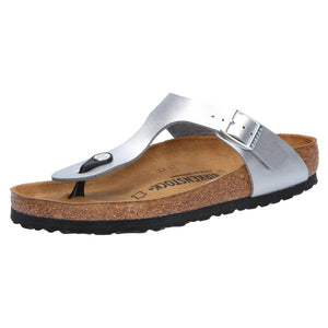 Birkenstock Women's Flip Flop Sandals, Silver, 7.5 us Birkenstock