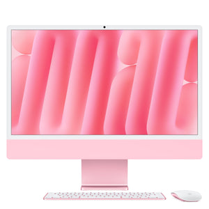 Apple 2024 iMac All-in-One Desktop Computer with M4 chip with 8-core CPU and 8-core GPU: Built for Apple Intelligence, 24-inch Retina Display, 16GB Unified Memory, 256GB SSD Storage; Pink - Refurbished Apple